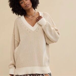 Aerie Beyond Chenille v-neck oversized sweater